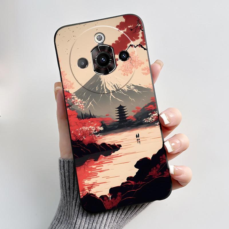 For ZTE Nubia Focus Pro 5G Case Z2351N Luxury Cute Heart Rabbit Soft TPU Silicon Matte Black Phone Casing Shockproof Back Cover