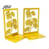 Heavy Duty Book Holder 1 Pair Metal Decorative Bookends, Ginkgo Leaf/Monstera Ends for Leaf Bookend Bookshelf, Non-Skid Stopper Home Office Study Room