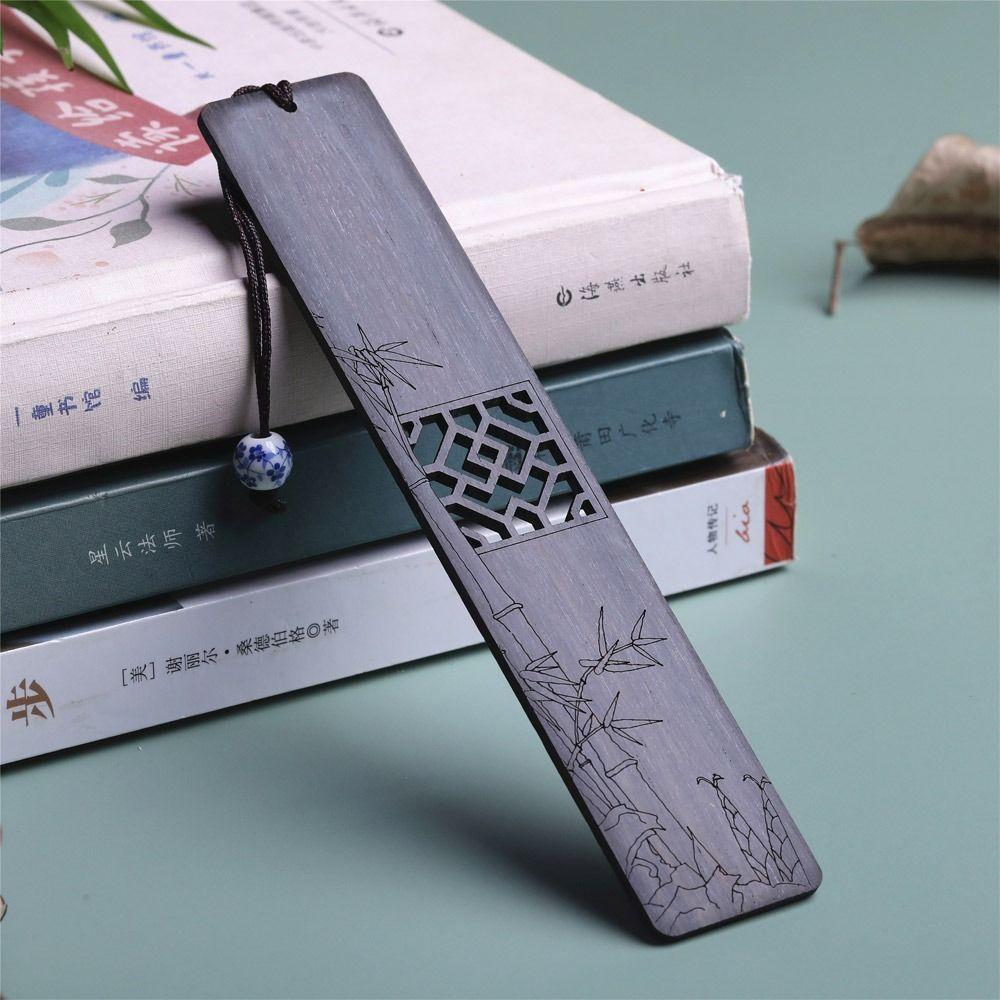Stationery Vintage Bookmark Wooden Book Page Marker Durable Book Clip