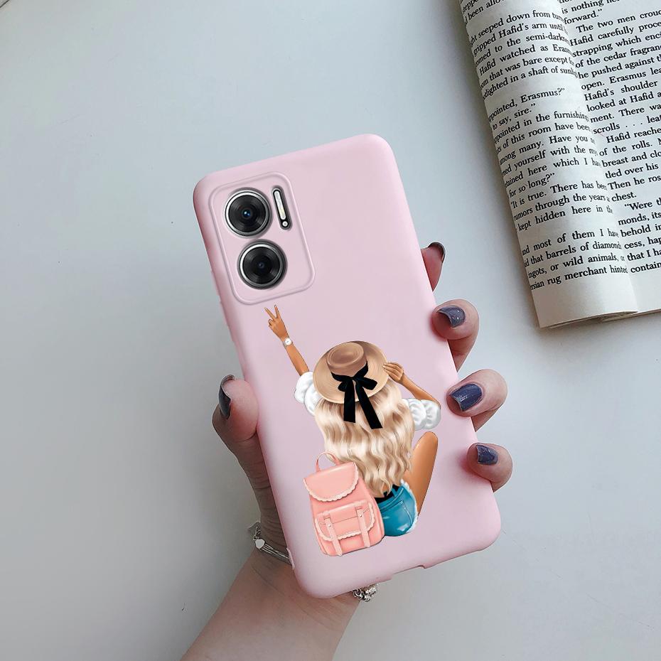Case For Xiaomi Redmi 10 5G Case Silicone Soft Cute Pretty Girls Cover Funda For Xiaomi Redmi 10 5G 22041219G 22041219NY Bumper