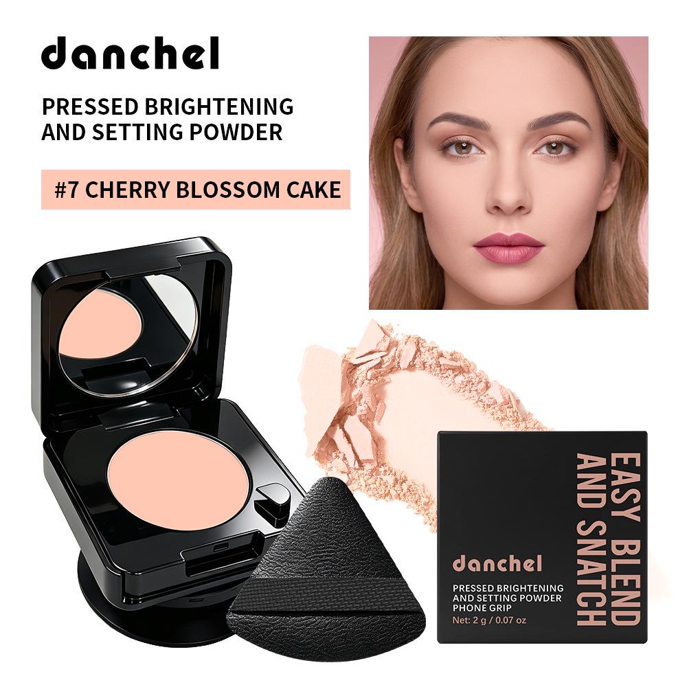 Danchel Прессованная пудра Держатель для телефона Мини-компакт Портативная фиксирующая пудра