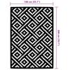 Outdoor Rug ARAKIL White and Black 140x200 cm PP
