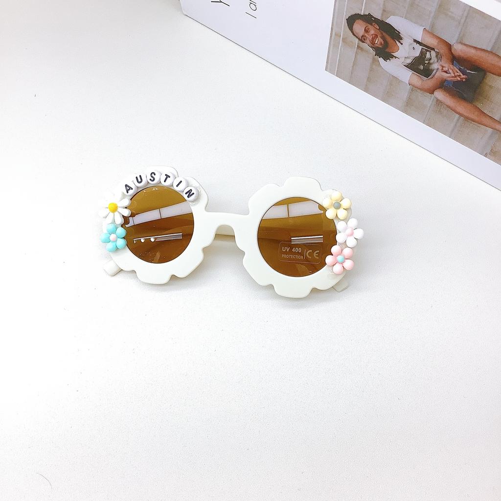 Fashion Children'S Sunglasses Flowers Cute Travel Concave Shape Sunscreen Uv Protection Baby Sunglasses Glasses