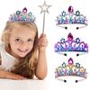 Ocean Starfish Mermaid Princess Headband Rhinestone Crown Princess Party Hairband Children Festive Head Hoop Headwear Accessories