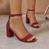 Fashion Women High Heels Sandals Summer Luxury Designer Sexy Sandals Women Fashion Elegant Low Heels Woman Shoes Sandalias De Mujer