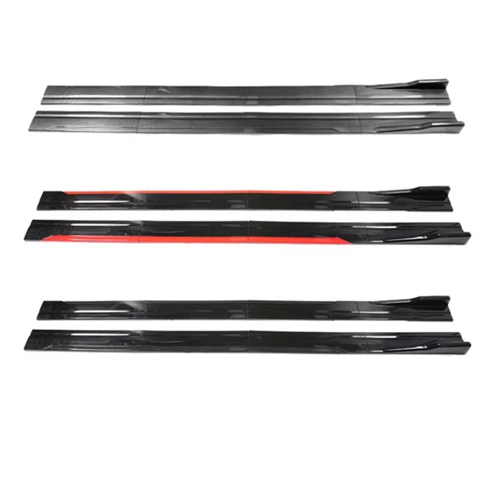Universal Car Side Skirt 8 Pcs 2.2m Winglet Splitters Lip Side Spoiler For Peugeot 207 307 308 407 408 508 2008 3008 4008 5008