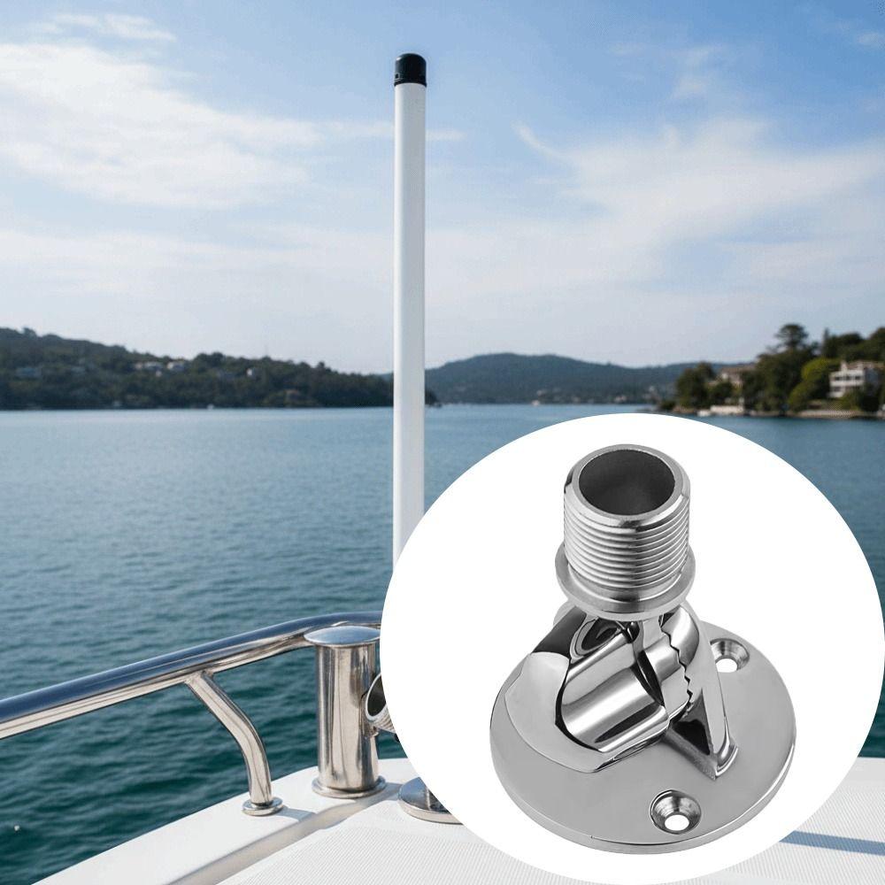 25mm Diameter Marine Antenna Mount 316 Stainless Steel Adjustable Antenna Mount Boat Hardware