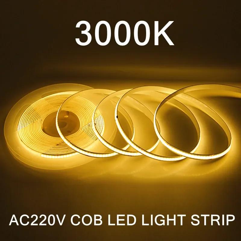 1-5 м початковая светодиодная лента 220 В 230 В переменного тока 240 светодиодов/м Гибкая лента с выпрямителем Не требуется питание Линейное освещение Новинка 2024 года