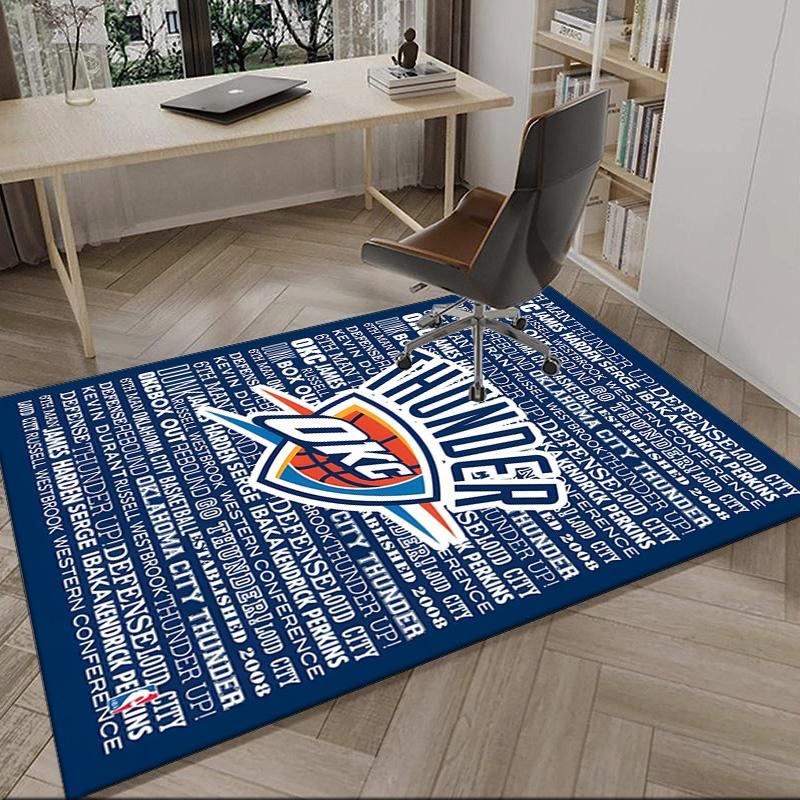 Thunder Basketball Team Carpet, Kitchen Rugs, Yoga Mat, Non-Slip Mats, Rug for Bathroom, Living Room bedroom, Camping Rugs Christmas Gift