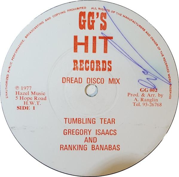 12-дюймовая пластинка GREGORY ISAACS & BARNABAS - Tumbling Tears / How Can I Change M GG002 GG's Records 1977 UK Регги, Ска и Даб Б/У