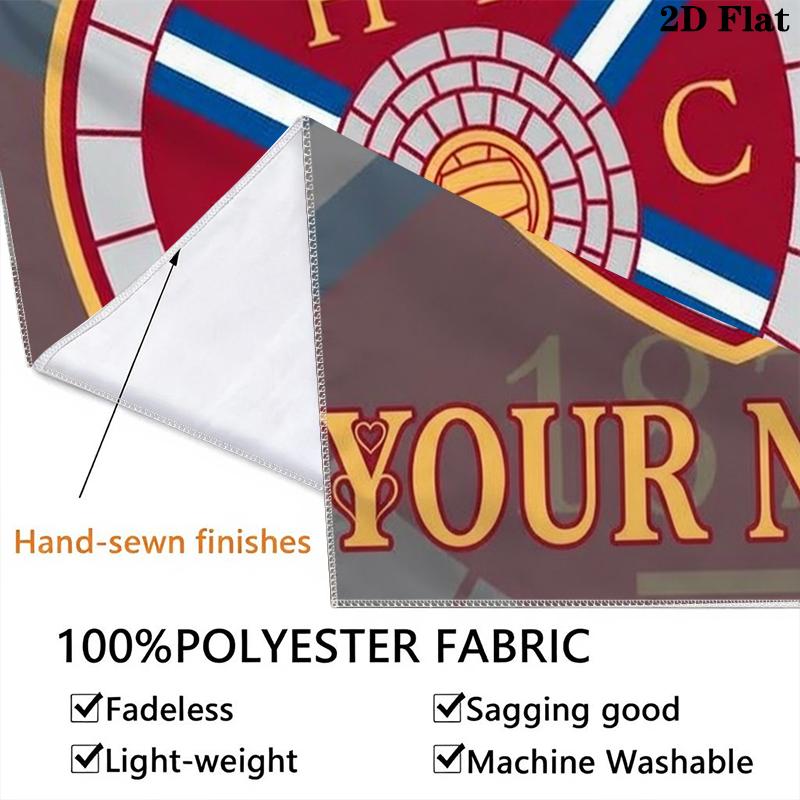 Custom Name Heart of Midlothian Wall Tapestry Aesthetic Wall Hanging Printed Fabric Blanket Decorative Tapestries for Bedroom Living Room Home Decor