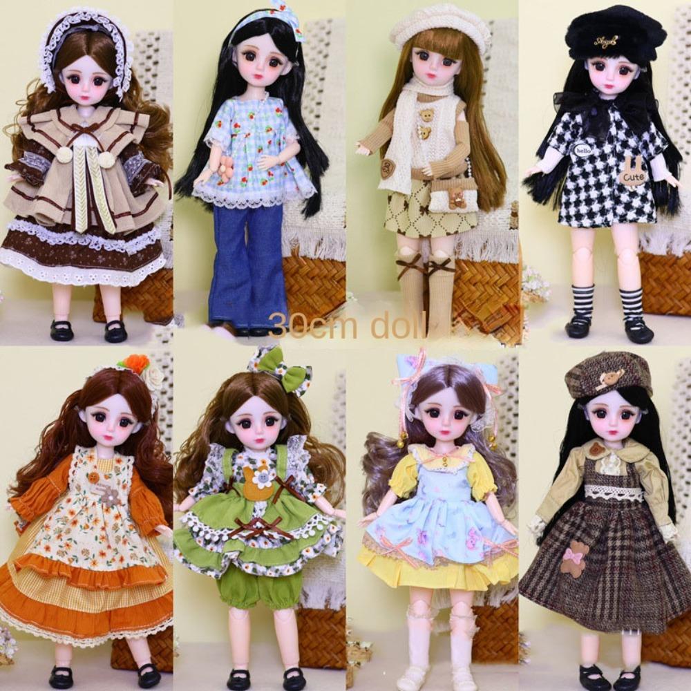 Привлекательные глаза 30 см BJD кукла с одеждой 1/6 SD принцесса макияж шарнирная кукла девочка подарок