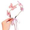 Korean Style Children'S Pearl Butterfly Braided Headband Ribbon Pearl Headband Hair Hoop For Kids Girls Bow Hair Accessories