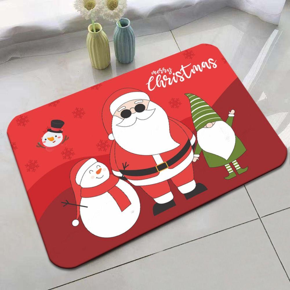 Christmas Decorations Christmas Mat Santa Claus Gnome Door Mat New Outdoor Carpet Home