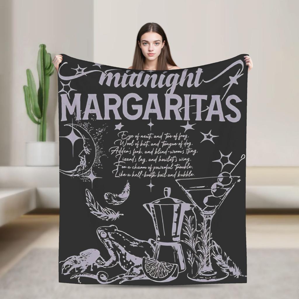 Novelty Design Practical Magic Witchcraft Spellcasting Occult Cauldron Pentagram Witchy Blanket Throw Blanket