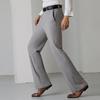 Men Bell Bottom Flare Pants Slim Fit Breathable Stretch Formal Dress Trousers Vintage