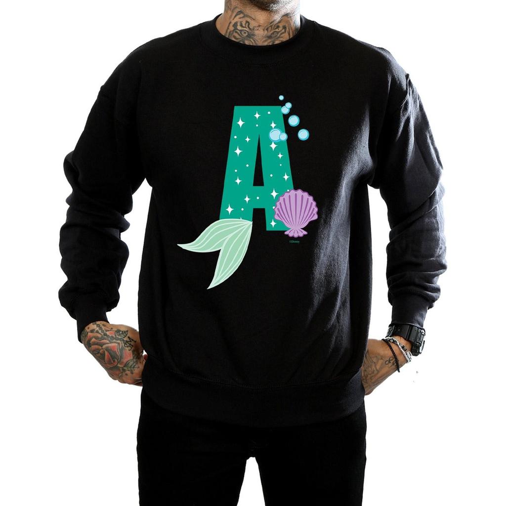 Disney Mens Alphabet A Is For Ariel Sweatshirt