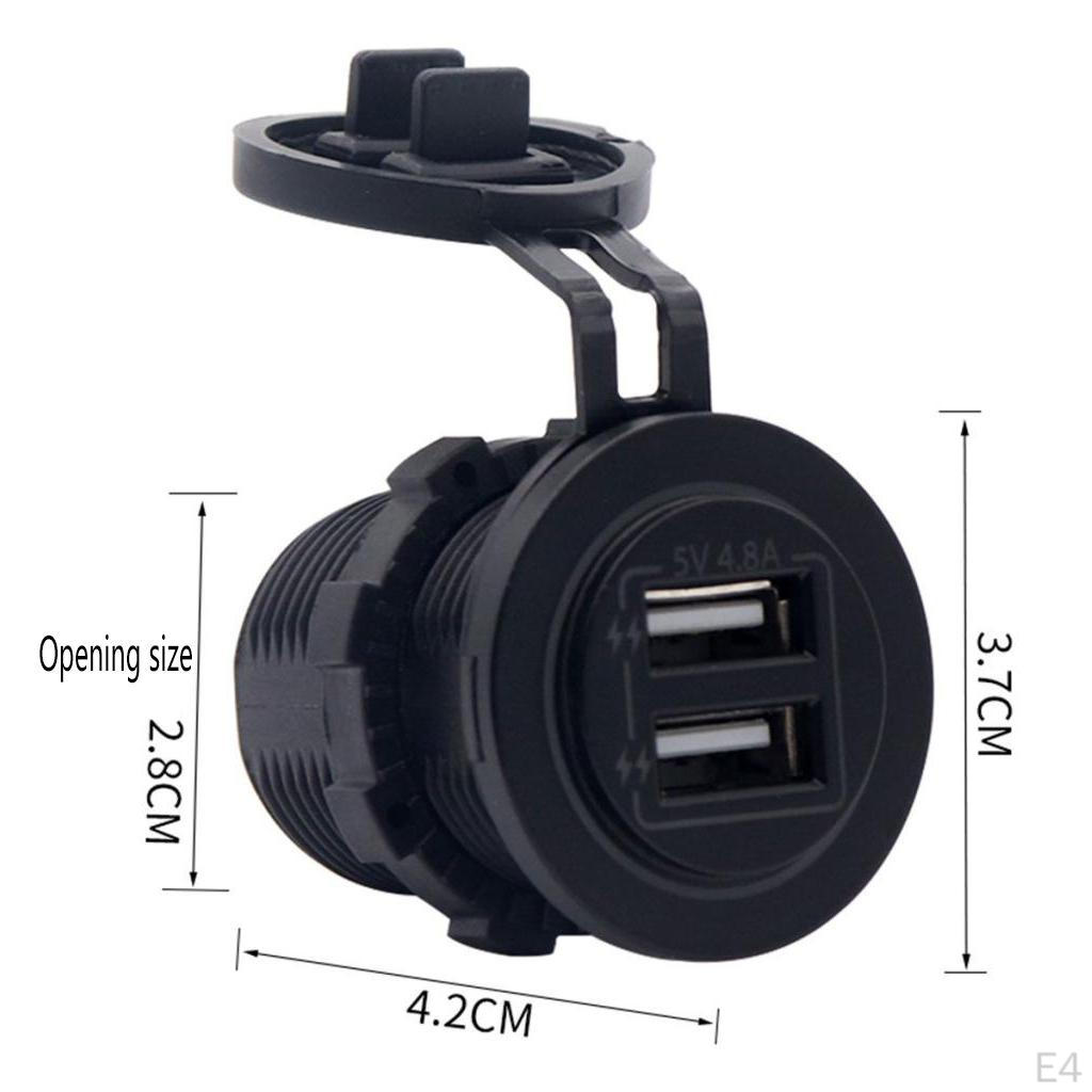 12В 4В DC Двойной USB автомобильный музыкальный разъем со светодиодной подсветкой