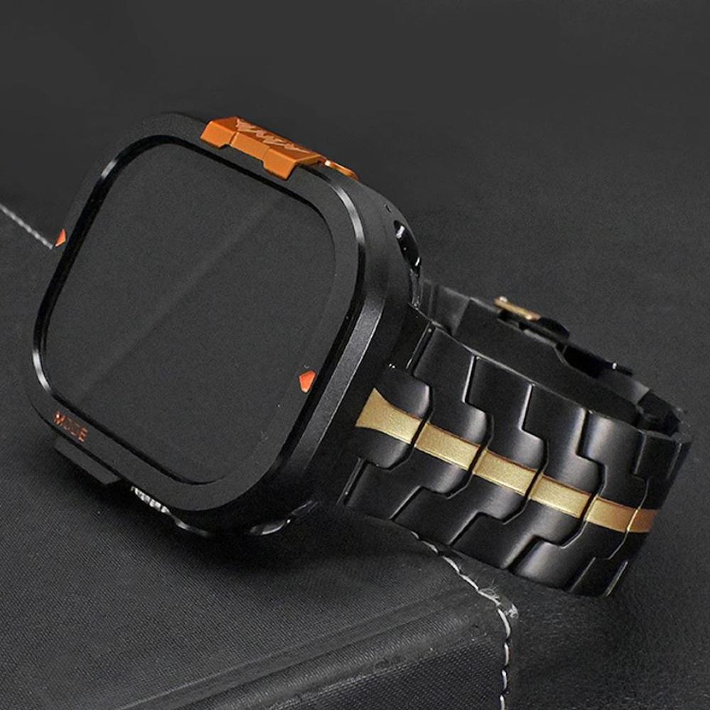 Титановый бизнес-ремешок для Apple Watch Ultra 2 49 мм 45 мм 46 мм 44 мм Роскошный мужской браслет для iWatch Серии 10 9 8 7 6 5 4 SE Ремешок