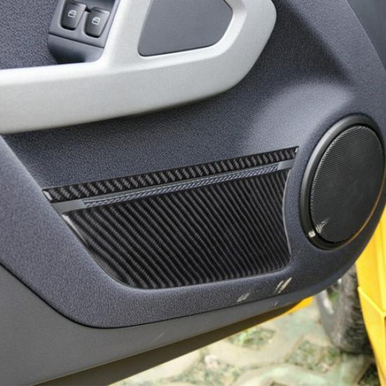 4x Carbon Fiber Door Storage Panel Cover Decoration For Benz Smart Fortwo 11-15