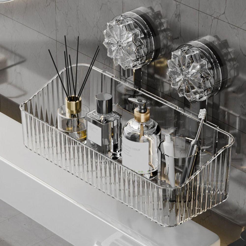 Безпробивная присоска, устойчивая полка, сливная корзина, практичная полка для хранения, туалет