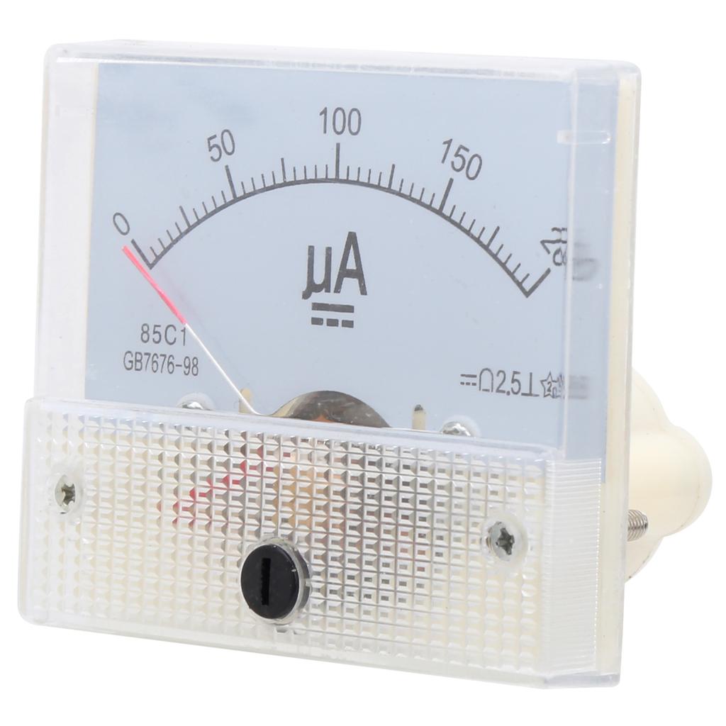 85C1 DC 0 200UA Pointer Current Meter HighAccuracy Ammeter Analog Panel Current Measuring Meter