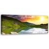 Canvas Print, Mountain Lake and Sunset