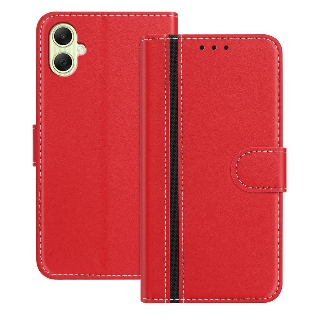 For Samsung Galaxy A05 4G Phone Cases Wallet Stand Color Splicing Leather Cover with Magnetic Clasp