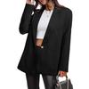 Women's  Work Casual Long Sleeve V-Neck Single Button Solid Color Coat