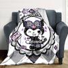 Customizable Kuromi7 Throw Blanket – Personalized Name, All-Season Cozy Snug Blanket, Machine Washable, Personalized Blanket