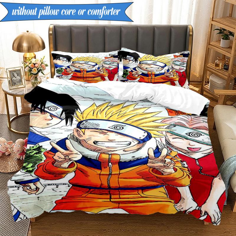 Ninja Team Adventures 3pcs K-pop music group Bedding set,Ideal for Bedroom, Dormitory,Including Duvet Cover And 2pcs Pillowcases,Fan gifts
