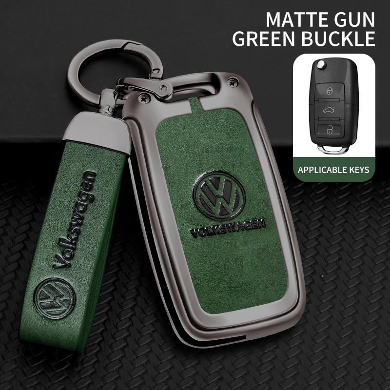 Для VOLKSWAGEN VW Кожаный Чехол для Автомобильного Ключа Полное Покрытие Защитная Оболочка Сумка для VW Volkswagen Polo Tiguan Passat Golf Jetta Lavida Ключа