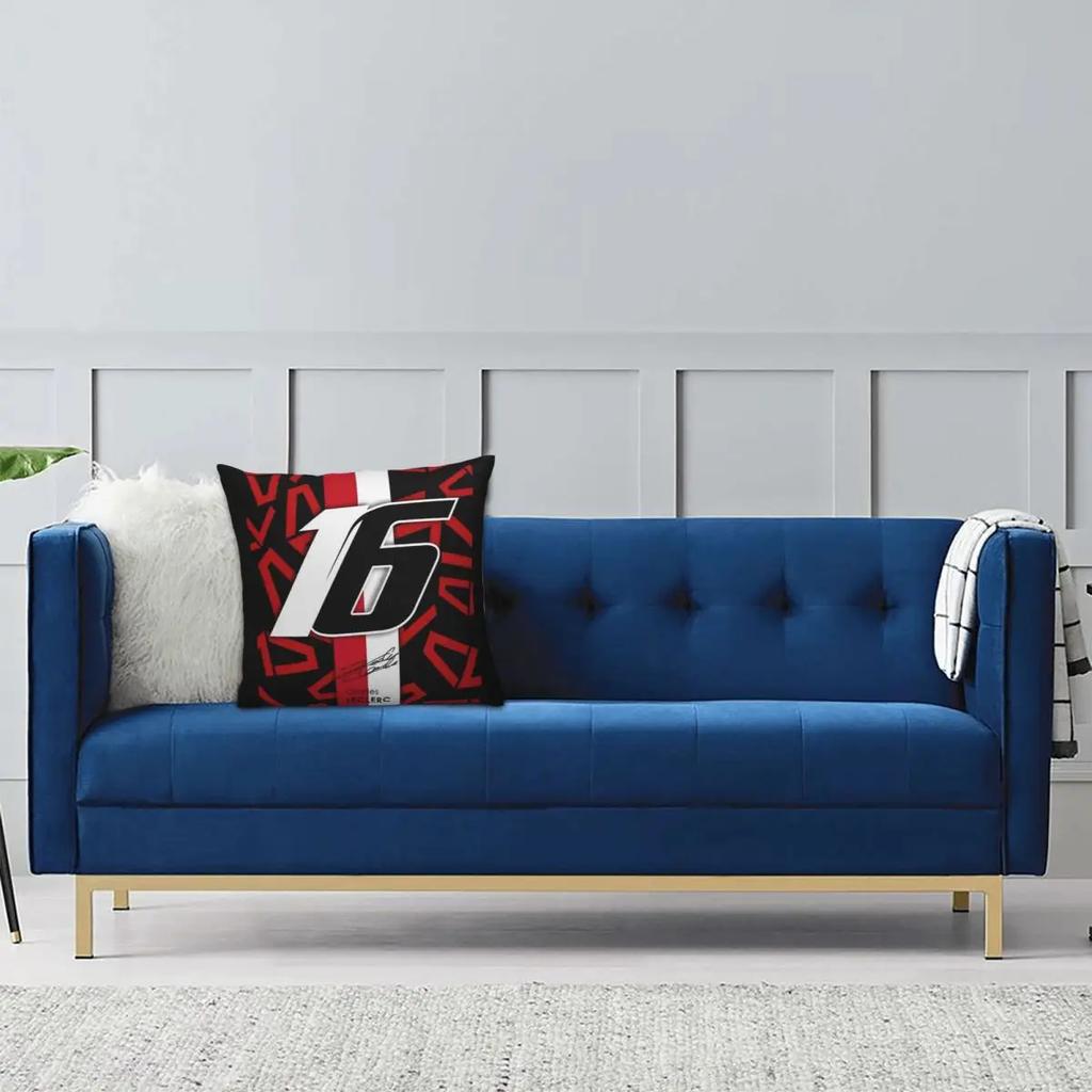 Charles Leclerc Poster 16 Racing Car Pillowcase Soft Fabric Cushion Cover Decoration Throw Pillow Case Cover Home Square 40X40cm