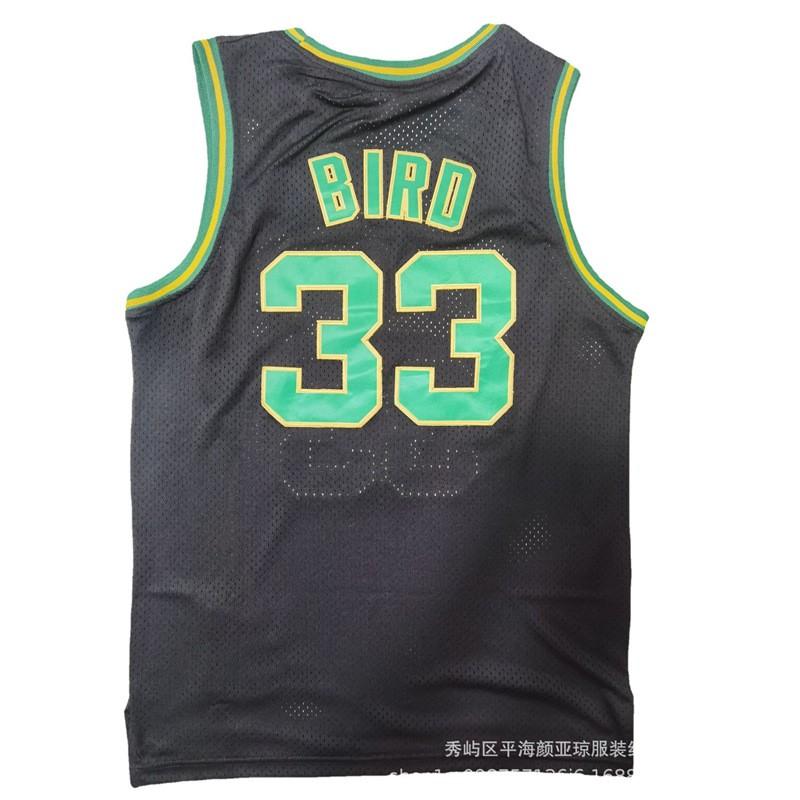 Embroidered Boston Celtics 33 Larry Bird Basketball Jersey Men Women Sportswear Breathable Bamboo Charcoal Fiber