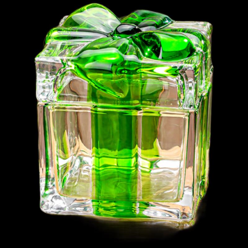 Flavinmci Retro Crystal Glass Bowknot Covered Jar