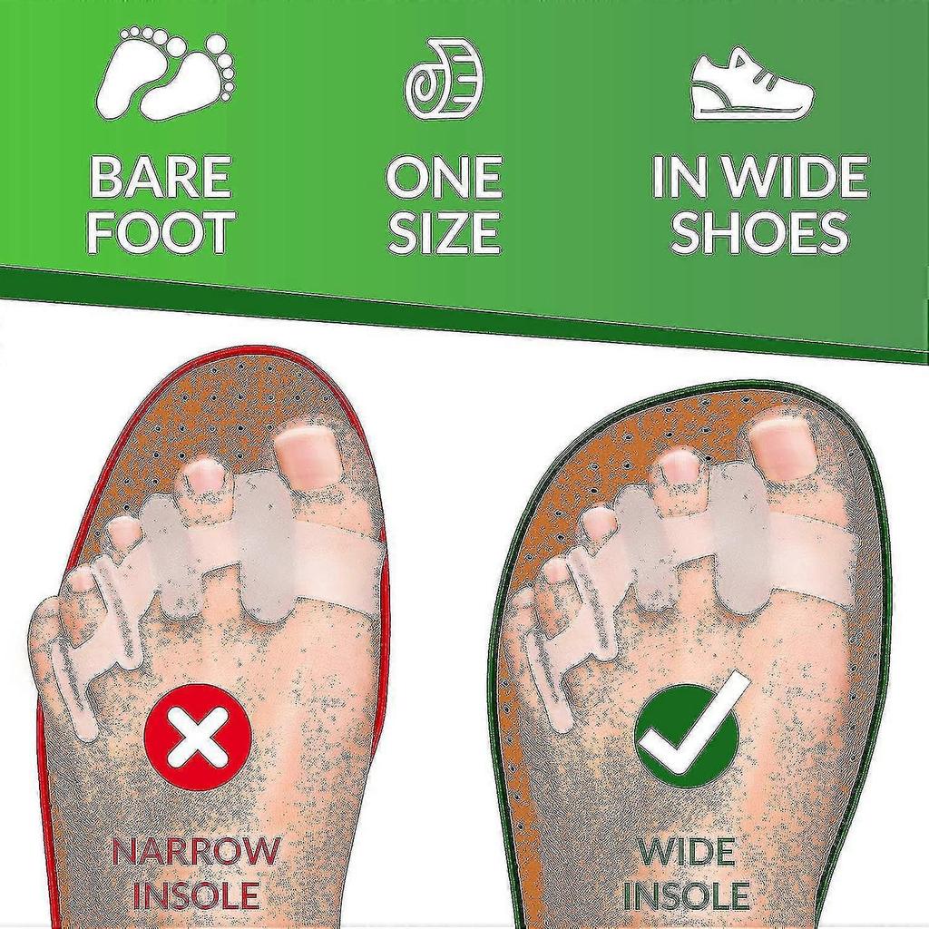 Toe Separators 6 Pack, Improved Silicone, 0% BPA, One Size Bunion Corrector, Toe Corrector, Relax, Stretch & More