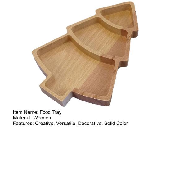 Рождественский Снеговик Дерево Деревянный Поднос для Сервировки Отделения Блюдо для Закусок для Праздничных Вечеринок Домашний Декор Праздничное Блюдо для Демонстрации