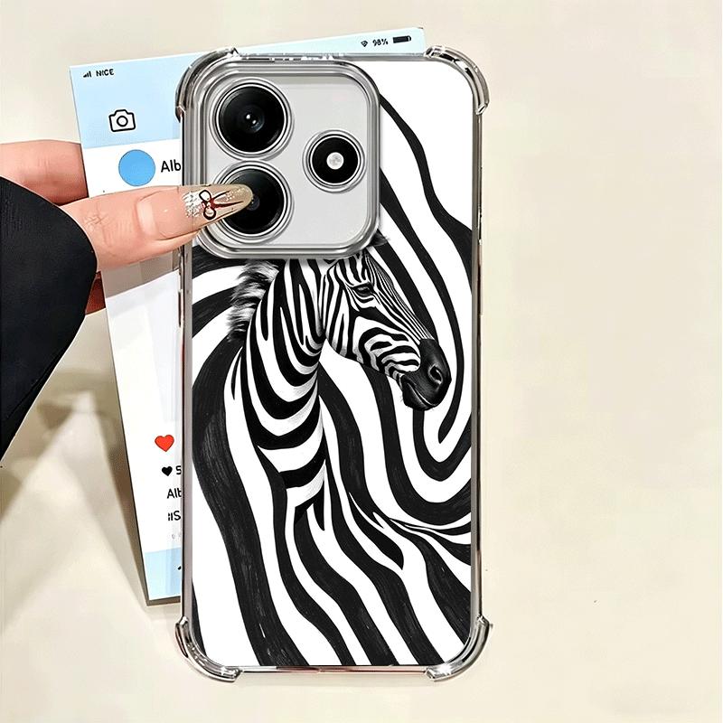 Черно-белый чехол для телефона с принтом зебры, мягкий, для Xiaomi Poco X7 X8 Pro Max X6 X5 X3 F8 Ultra F7 M8 M7 M5S Redmi 15C 15A 15 14C 13C 1