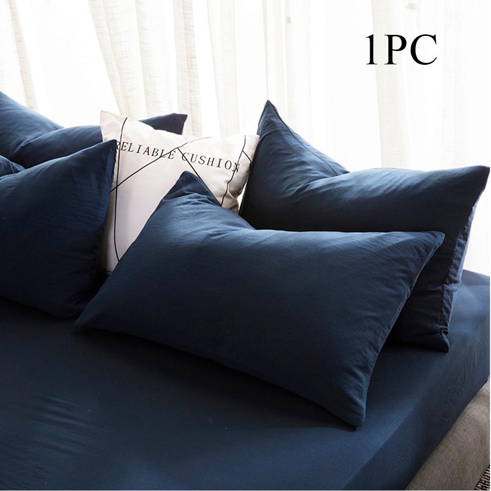 Cotton Pillowcase High-Quality Envelope Pillowcover Solid Color Pillow Case Bedding Sleep Pillow Cover Case 48x74