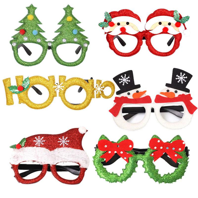 Christmas Party Glasses Santa Snowman Adult Kids Gift Xmas Decoration
