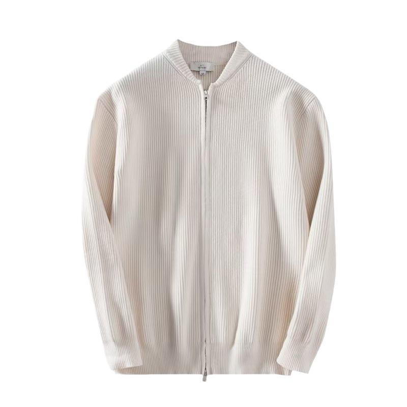 Осень и Зима, Новый Стиль 2025, Куртка-свитер, Мужская, Вязаный кардиган однотонного цвета, Мужская одежда, Повседневная универсальная, Приталенная одежда