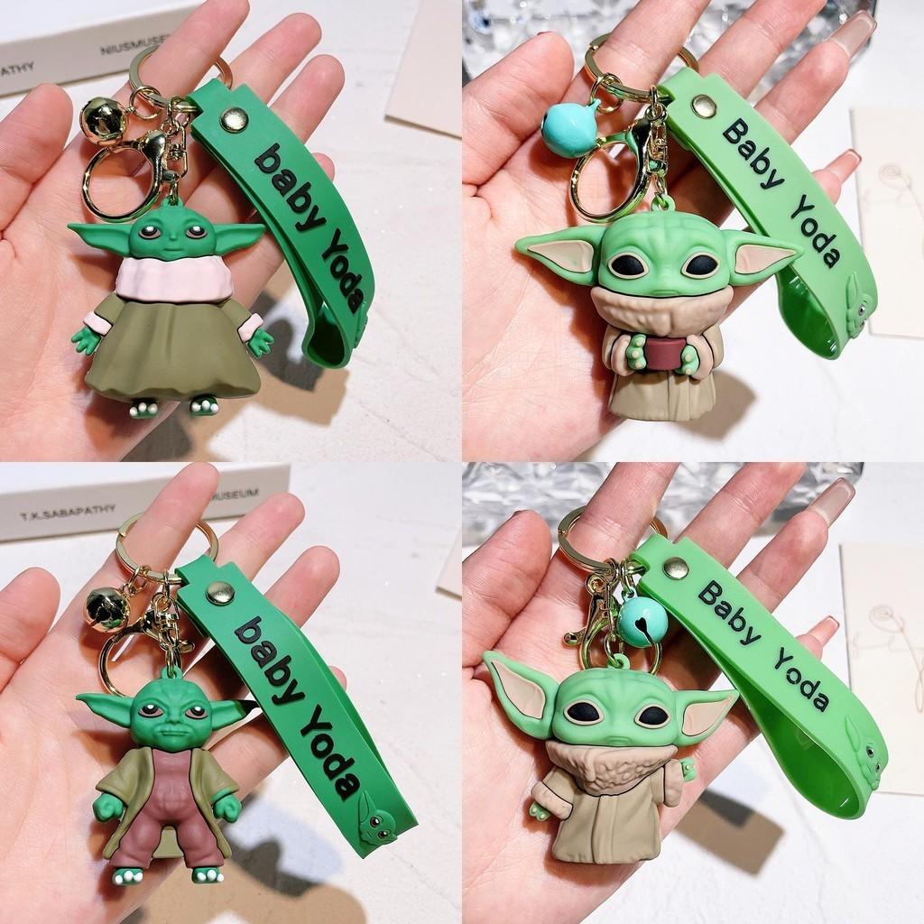 Adorable 2024 Baby Yoda Keychain Silicone Figure Mandalorian Star Wars Charm