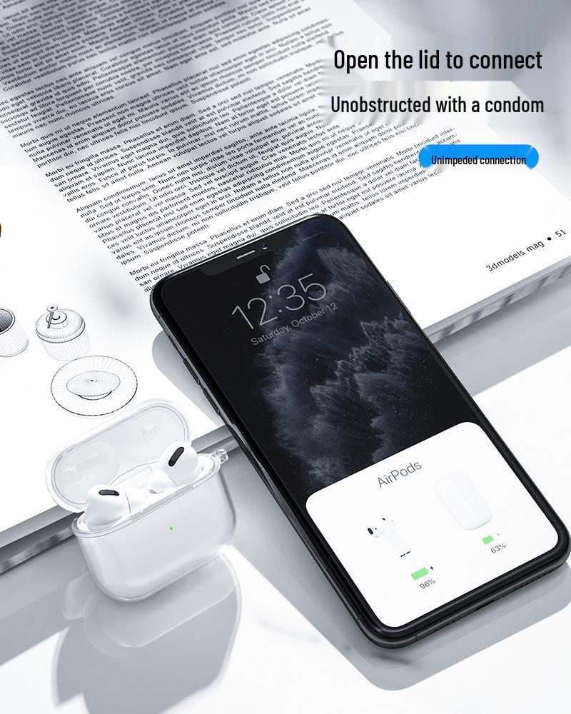 Airpods Pro Case: Ударопрочный защитный чехол высокой прозрачности для Apple 3-го поколения.