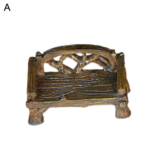 Прочная, яркая, практичная, широко применяемая миниатюрная скамейка, декоративный мини-мир, сказочный сад