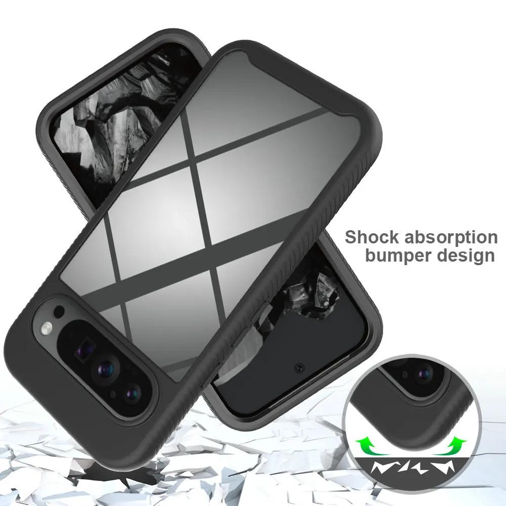 Pixel 7 8 9 Pro XL Shockproof Case Front Film Crystal Back Capa for Google Pixel 8 A Pixel7 6A 7A 8A 5G 360 Protect Phone Cover
