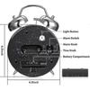 Loud Alarm Clock For Heavy Sleepers Adults,4 Inch Silent Non-ticking Quartz With Backlight,twin Bell (blue) - RiRi less