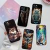 Cartoon Art Owl Case for Samsung A06 A35 A25 A24 A15 A05S A05 M55 M35 M15 A02 A12 A13 A10 A16 A20 A30 A22 A31 A32 A33 A42 A50