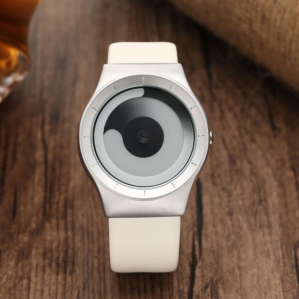 Gorben Creative Color Rotating Dial Men's Watch Special No-Pointer Design Trend Versatile Men's Watch Gift Clock New QP017
