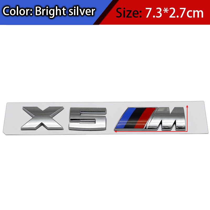 ABS 3D Emblem Car Fender Side Rear Trunk Badge M Logo Sticker Number Decal For BMW X1 X2 X3 X4 X5 X6 X7 X8 Auto Accessories XR1