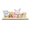 Wooden Easter Bunny Cute Home Ornaments Decorative Crafts